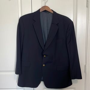 Jos. A. Banks | Classic Navy Lightweight Wool Blazer w/ Brass Buttons | 50R